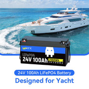 Wattcycle 24V 100Ah LiFePO4 Battery with 100A BMS for 24V Off-Grid Solar & Home Backup