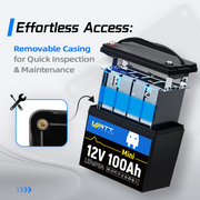 WattCycle 12V 100Ah Mini LiFePO4 Battery for RVs and Trolling Motors