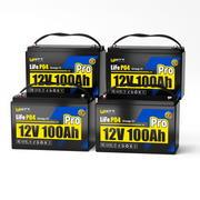 Wattcycle 12V 100Ah Pro LiFePO4 Battery with Upgraded 110A BMS for Home Solar Backup