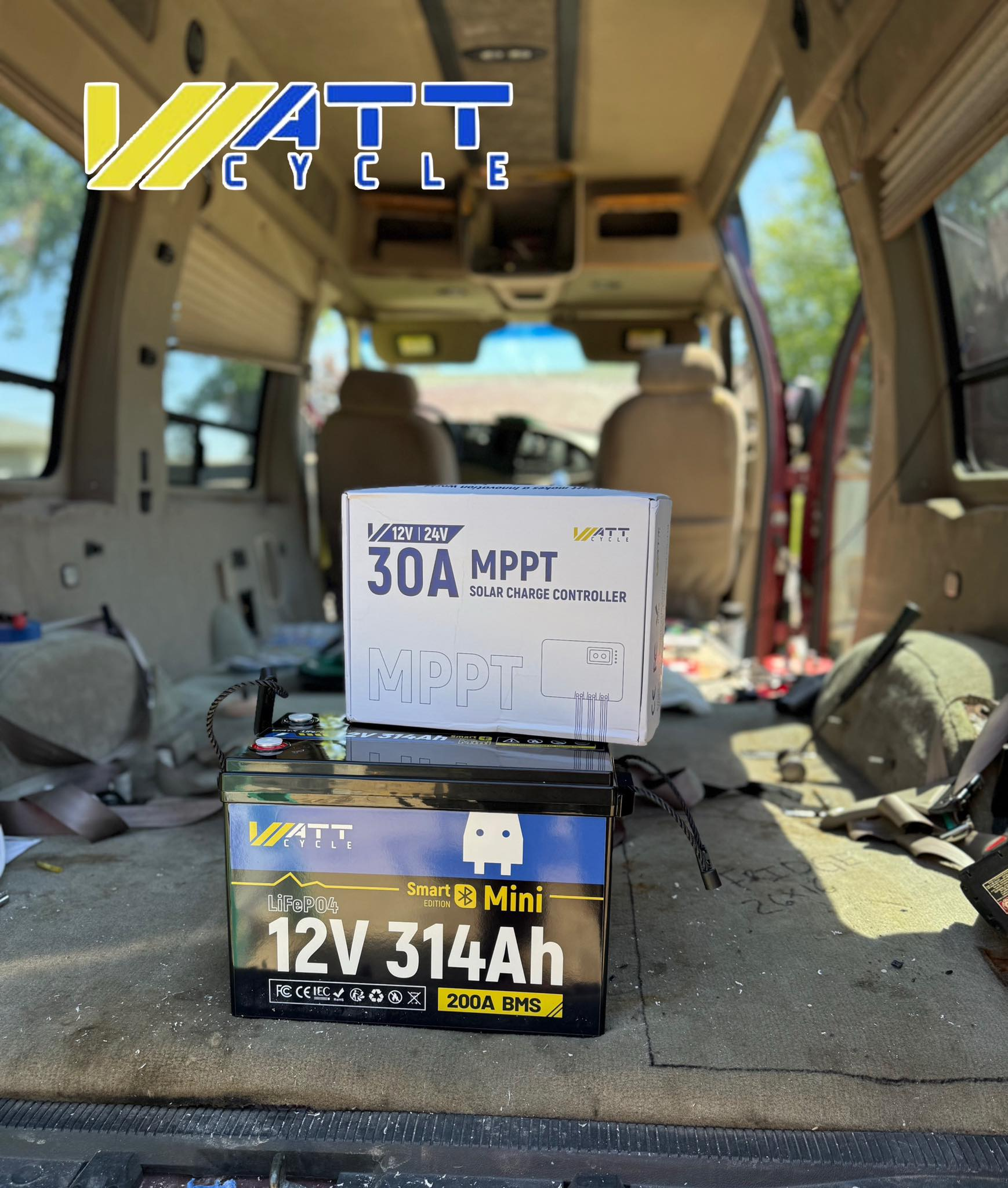 Wattcycle 12V 314Ah MINI Bluetooth LiFePO4 Battery | 200A BMS | 4019Wh