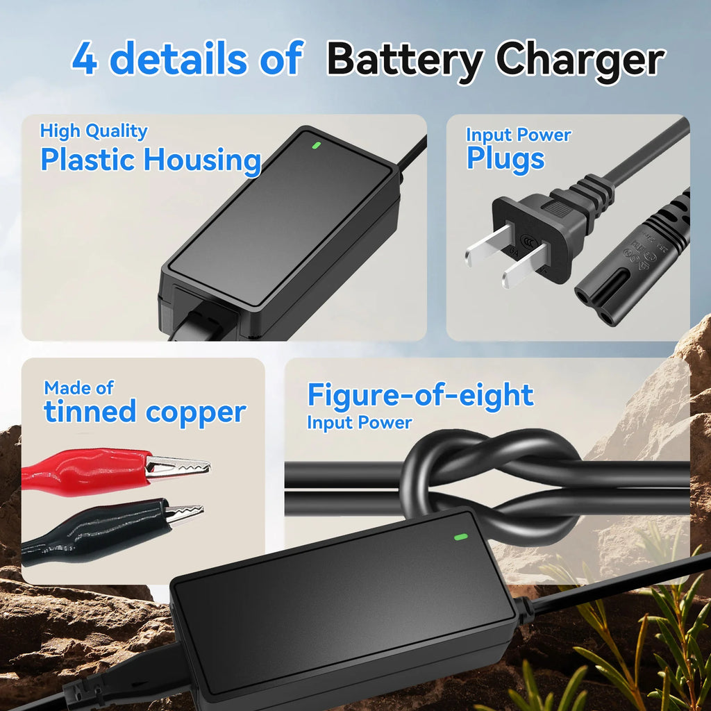 Wattcycle 14.6V 5A Plastic Shell LiFePO4 Battery Charger