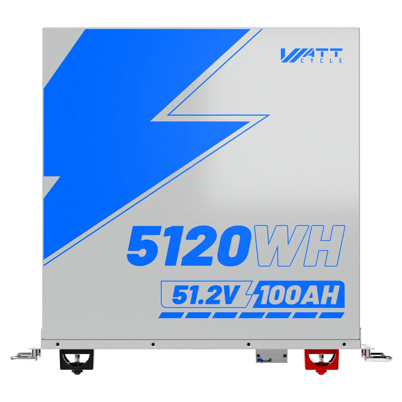 Wattcycle 48V (51.2V) 100Ah 3U Server Rack LiFePO4 Battery with Bluetooth