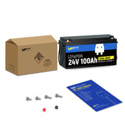 Wattcycle 24V 100Ah LiFePO4 Battery with 100A BMS for 24V Off-Grid Solar & Home Backup